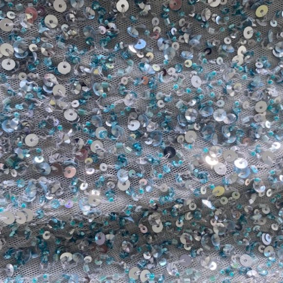 Aidan Mattox Icy silver blue sequin sheath slip dress from Bloomingdale's NWT - Picture 4 of 15